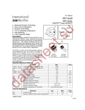 IRF1404L datasheet  